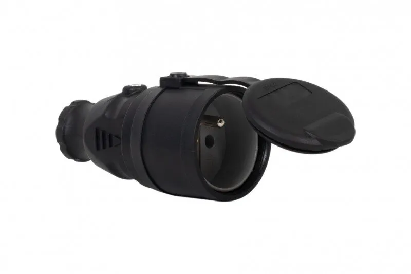 NOVA Gummi-Steckdose 230V 16A IP44 schwarz F-electro