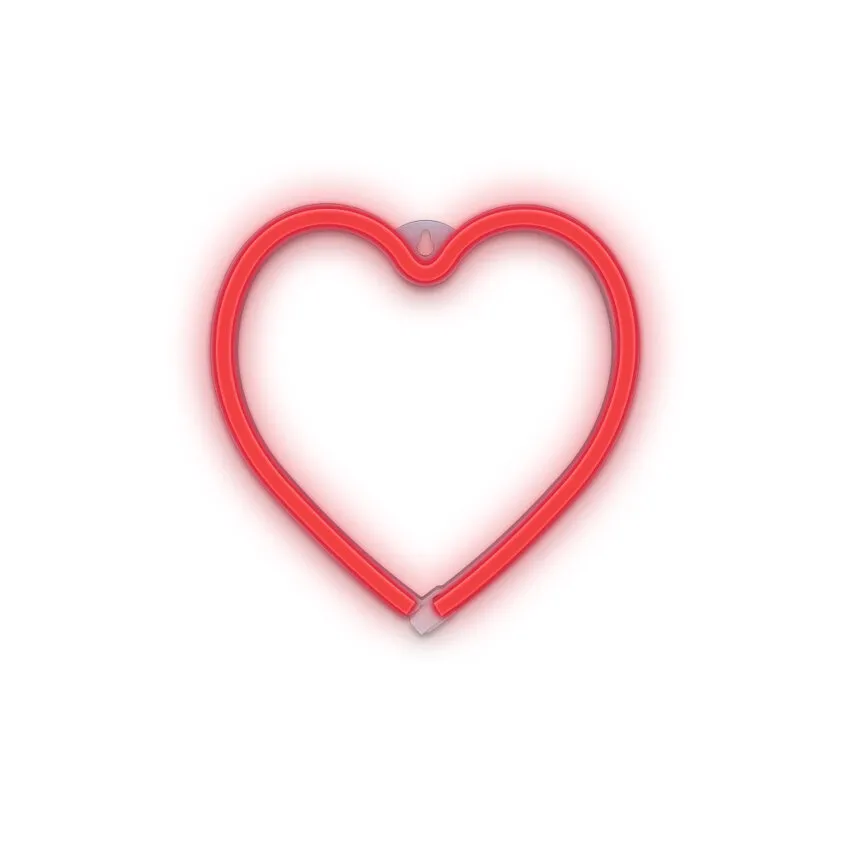 Neon LED HEART rote Wandlampe Bat + USB Forever FLNEO7 Light T-90711 PLASTROL