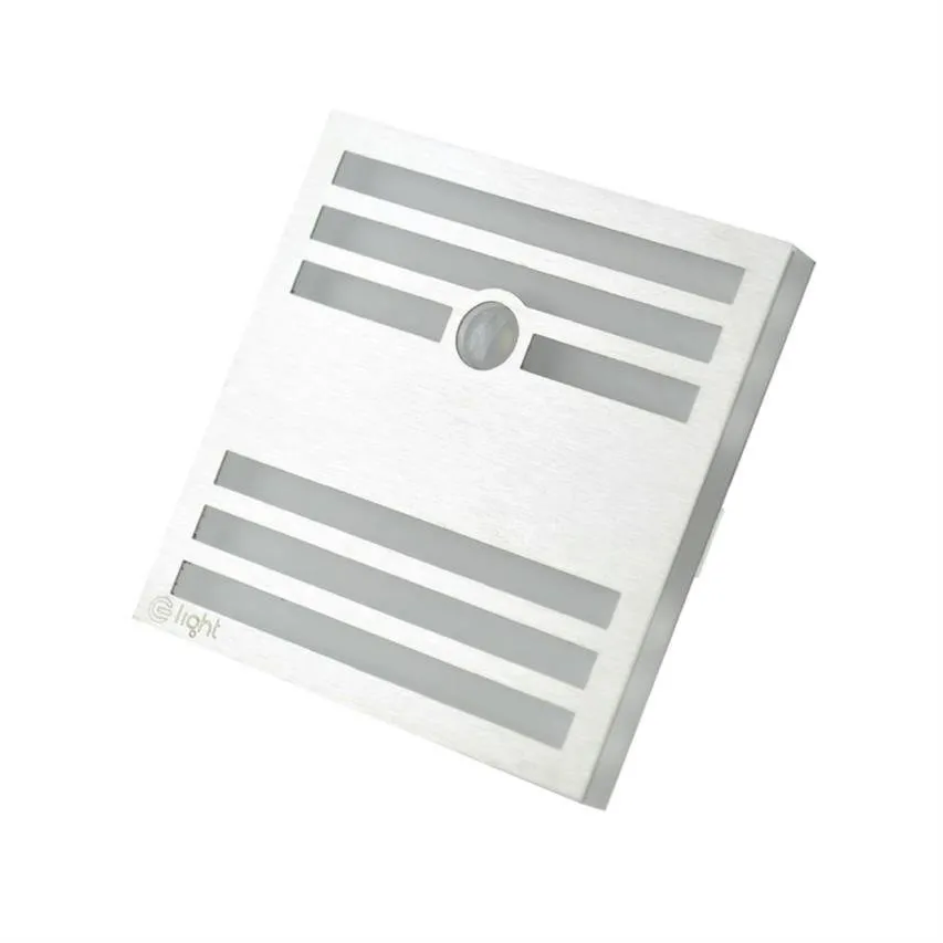 PEPERS silber/weiße LED-Treppenleuchte mit 75mm Bewegungsmelder 0,6W 13lm 3000K IP20 12V Milagro EKS0989