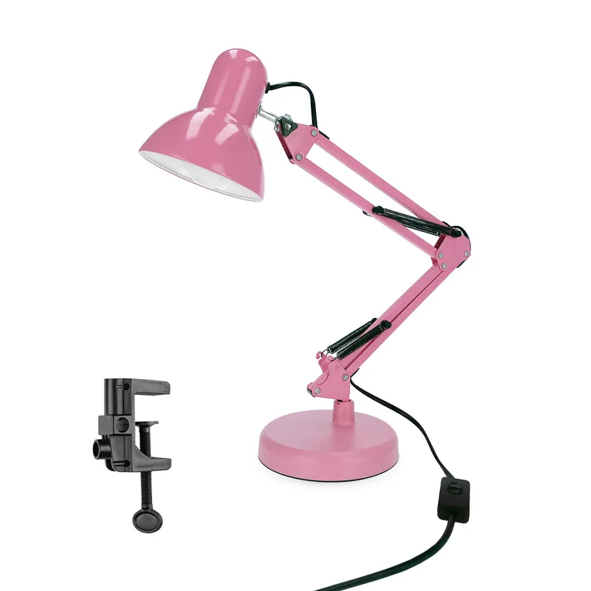 PIXI Rosa E27 Schreibtischlampe Sockel und Clip-Set EDO777366 EDO Solutions