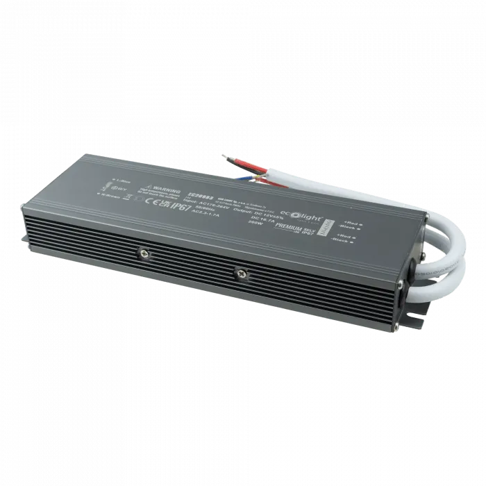 PREMIUM 200W 12V IP67 hermetisches Netzteil Eco Light