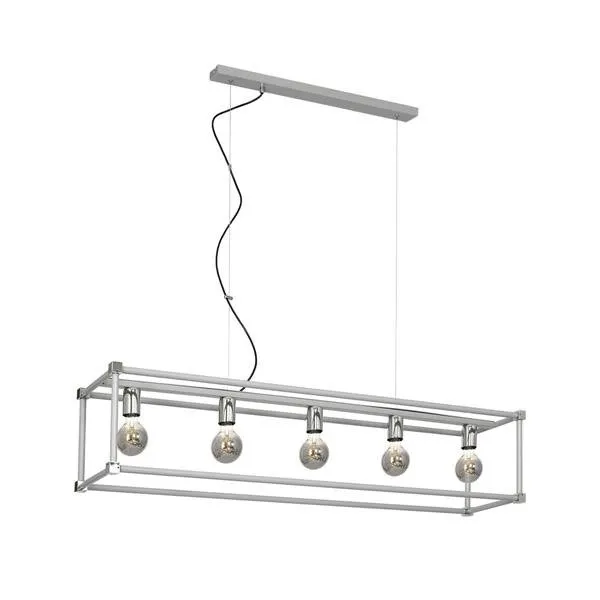 Pendelleuchte Hängeleuchte 5xE27 silber modern Milagro GRAND MLP3767