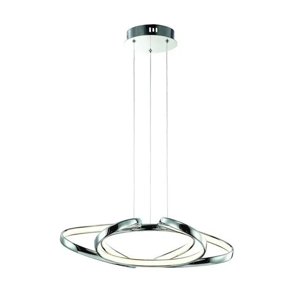 Pendelleuchte moderne elegante Hängeleuchte silber 46W Milagro CRAFT ML3807