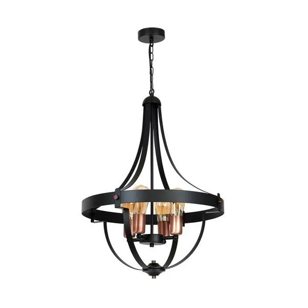 Pendelleuchte moderne schwarze elegante Hängeleuchte silber 4xE27W Milagro Milagro MLP3863