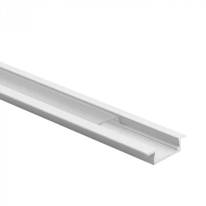 Profil P02 Unterputz weiß + transparenter Diffusor 2m + Endkappen Eco Light