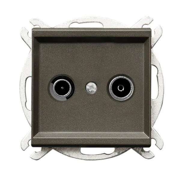 RTV-Durchgangsdose 10-dB Schokoladen metallic Ospel Sonata GPA-10RP/m/40