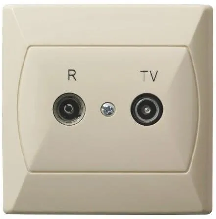 RTV-Durchgangsdose 10-dB beige Ospel Akcent GPA-10AP/01