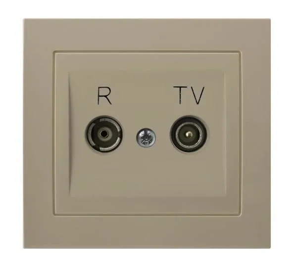 RTV-Endsteckdose beige Ospel Kier GPA-WK/01