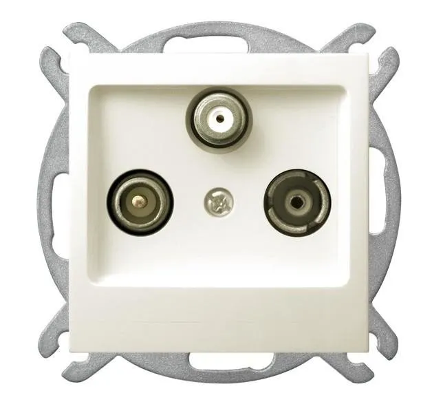 RTV-SAT Endsteckdose ecru Ospel Impression GPA-YS/m/27