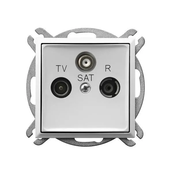 RTV-Sat Durchgangsdose weiss Ospel Aria GPA-USP/m/00