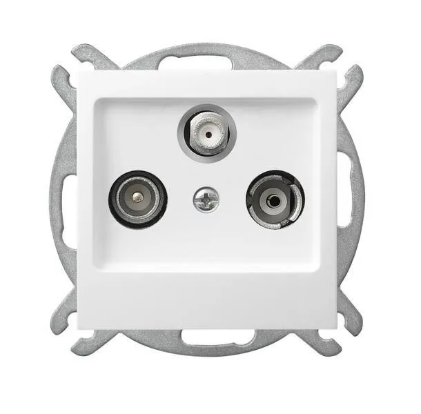 RTV-Sat Durchgangsdose weiss Ospel As GPA-GSP/m/00