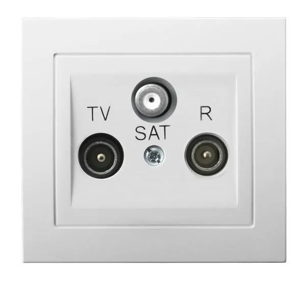 RTV-Sat Durchgangsdose weiss Ospel Kier GPA-WSP/00