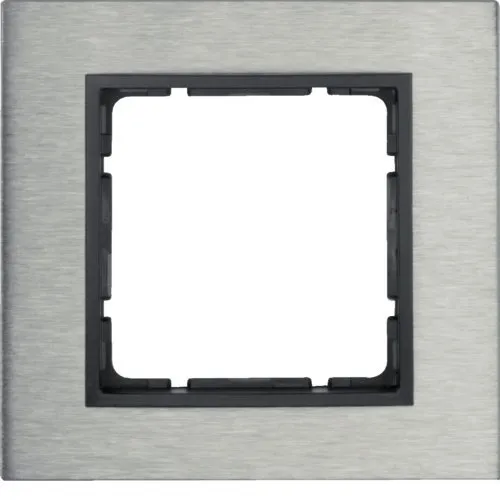 Rahmen 1fach B.7 Edelstahl/ anthrazit matt Berker 10113606