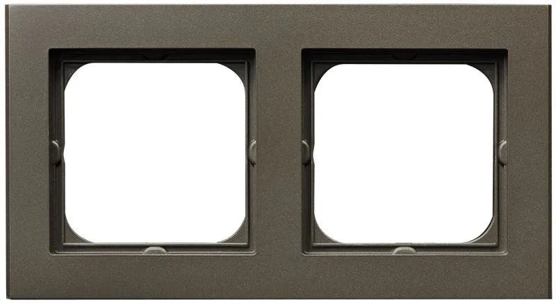 Rahmen 2-fach Schokoladen metallic Ospel Sonata R-2R/40