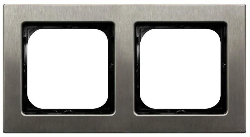 Rahmen 2-fach Stahl inox Ospel Sonata Stahl Inox R-2RM/37