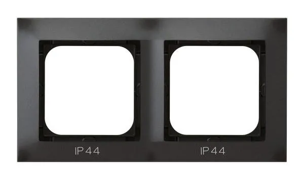 Rahmen 2-fach für Steckdose IP-44 Anthrazit Ospel Impression RH-2Y/50