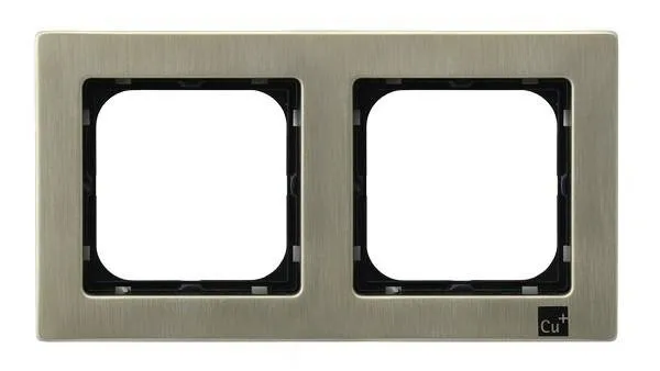 Rahmen 2-fach neu Silber Ospel Sonata neu Silber R-2RM/44