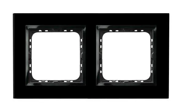 Rahmen 2-fach schwarzes Glas Ospel Impression R-2YGC/32/25