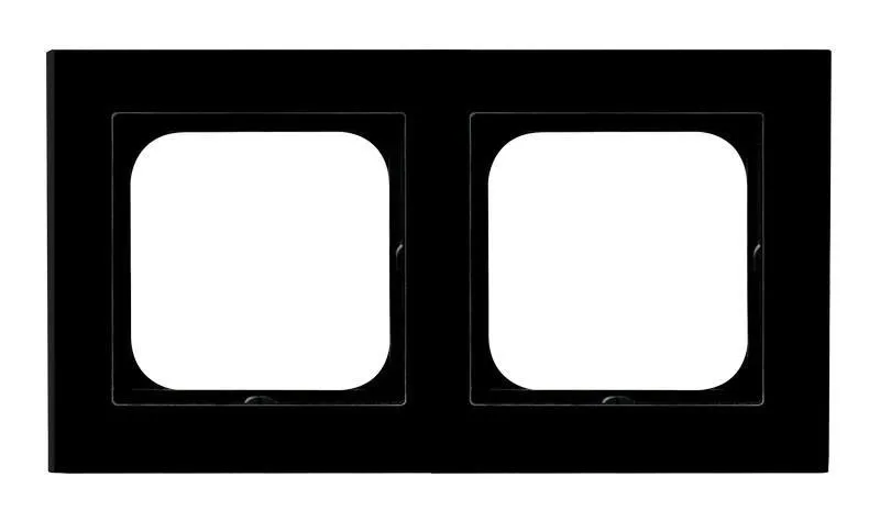 Rahmen 2-fach schwarzes Glas Ospel Sonata R-2RG/32