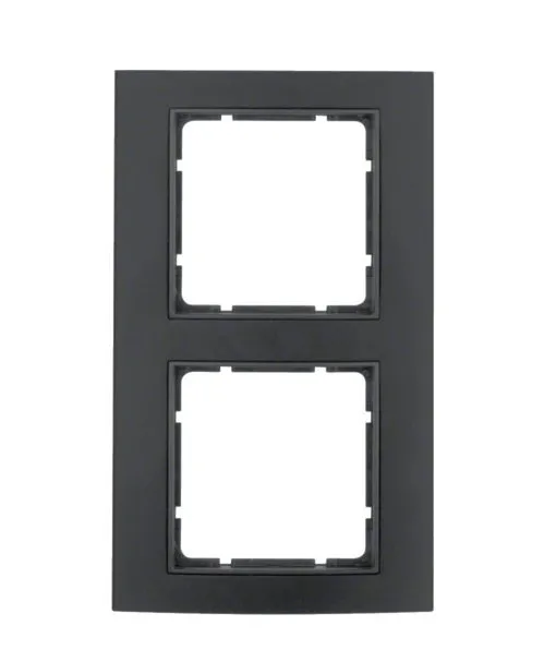 Rahmen 2fach B.3 Alu, schwarz/anthrazit matt Berker 10123005