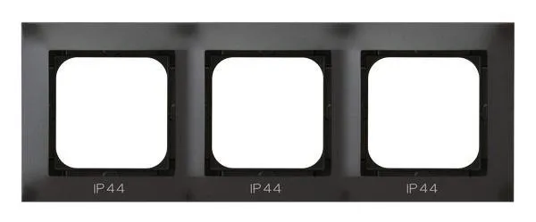 Rahmen 3-fach für Steckdose IP-44 Anthrazit Ospel Impression RH-3Y/50