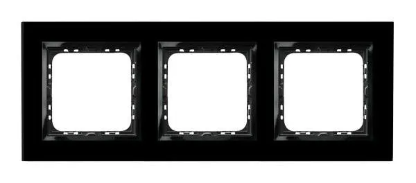 Rahmen 3-fach schwarzes Glas Ospel Impression R-3YGC/32/25