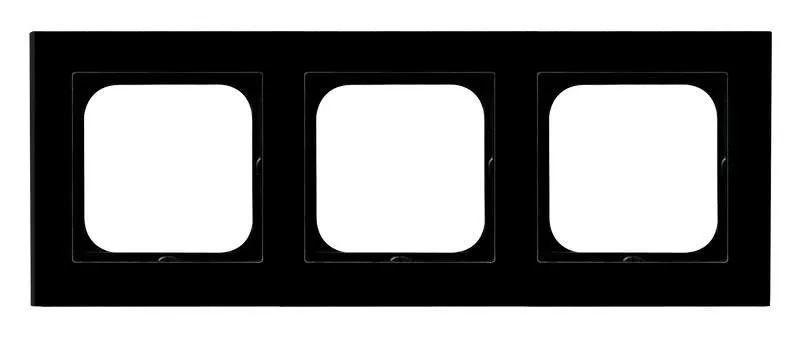 Rahmen 3-fach schwarzes Glas Ospel Sonata R-3RG/32