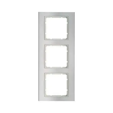 Rahmen 3fach, B.3, polarweiß matt, Aluminium Berker 10133904