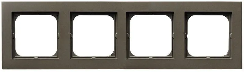 Rahmen 4-fach Schokoladen metallic Ospel Sonata R-4R/40