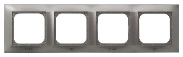 Rahmen 4-fach für Steckdose IP-44 Titan Ospel Impression RH-4Y/23
