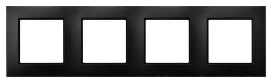 Rahmen 4-fach schwarz metallic Ospel Aria R-4U/33