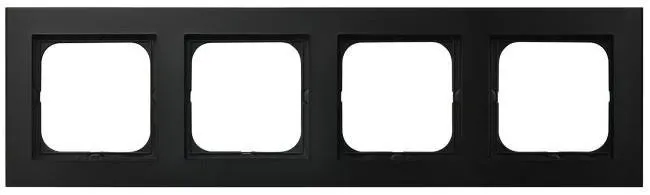 Rahmen 4-fach schwarz metallic Ospel Sonata R-4R/33