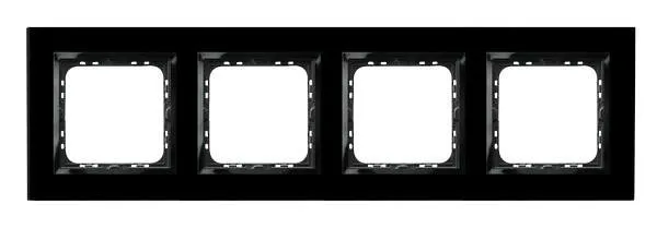Rahmen 4-fach schwarzes Glas Ospel Impression R-4YGC/32/25
