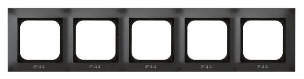 Rahmen 5-fach für Steckdose IP-44 Anthrazit Ospel Impression RH-5Y/50