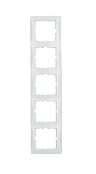 Rahmen 5fach, S.1, polarweiß glänzend Berker 5310158989