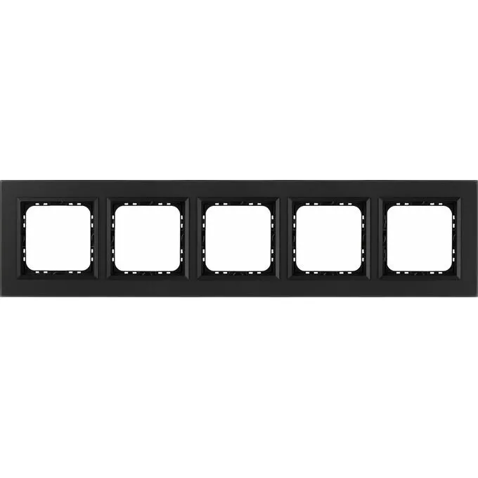 Rahmen 5fach schwarz mattiertes Glas 4mm - R-5RGC/79/33 Sonata Prestige