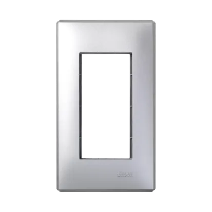 Rahmen für Simon 500 1 × S500 2 × K45 aluminium Kontakt Simon Connect 51010101-033