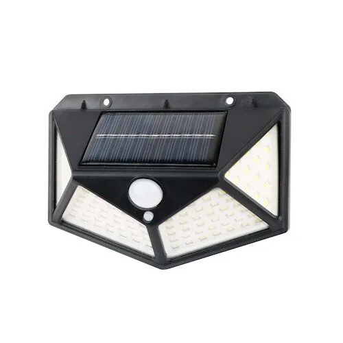 SUNARI FLS-65 100*SMD PIR 6W 480lm 6000K 1200mAh LED-Solarlampe T-90819 PLASTROL
