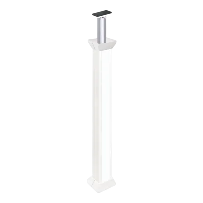 Säule Höhe: 3m einseitig 110x72mm reinweiß Kontakt Simon Connect ALC3100/9