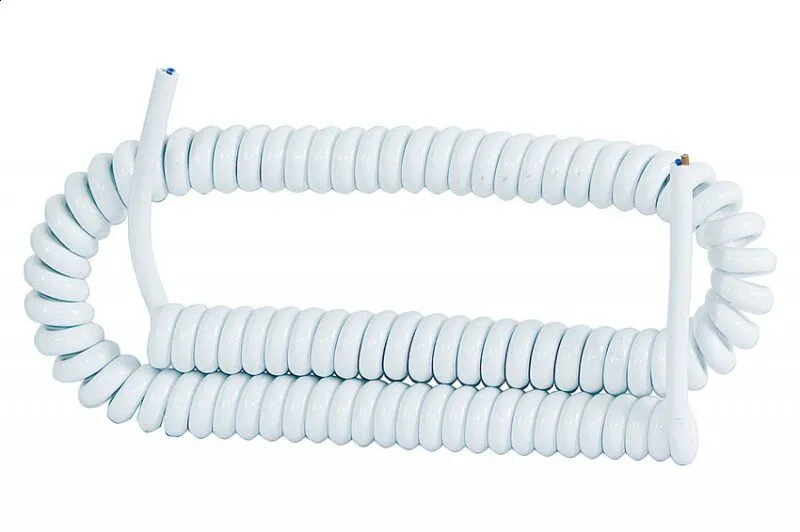 Spiralkabel 05VVH8-F 3x1 - 3m - weiß F-electro