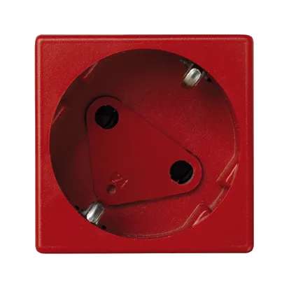 Steckdose K45 DATA Schuko 16A/230V~ mit Schlüssel Schnellklemmen rot 45× 45mm KS11/6