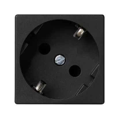 Steckdose K45 Schuko 16A/230V~ mit Erdung und Schnellklemmen graphitgrau 45× 45mm Connect K11/14
