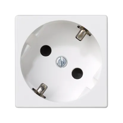 Steckdose K45 Schuko 16A/230V~ mit Erdung und Schnellklemmen reinweiß 45× 45mm Connect K11/9