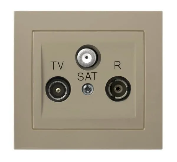 Steckdose RTV-SAT beige Ospel Kier GPA-WS/01