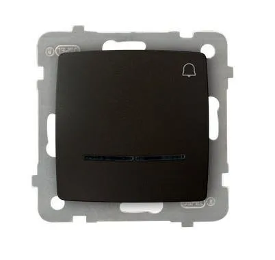 Taster mit Klingel-Symbol mit Hintergrundbeleuchtung blau Schokoladen ŁP-6SS/m/40