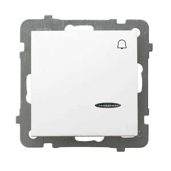 Taster mit Klingel-Symbol mit Hintergrundbeleuchtung orange weiss Ospel As ŁP-6GS/m/00