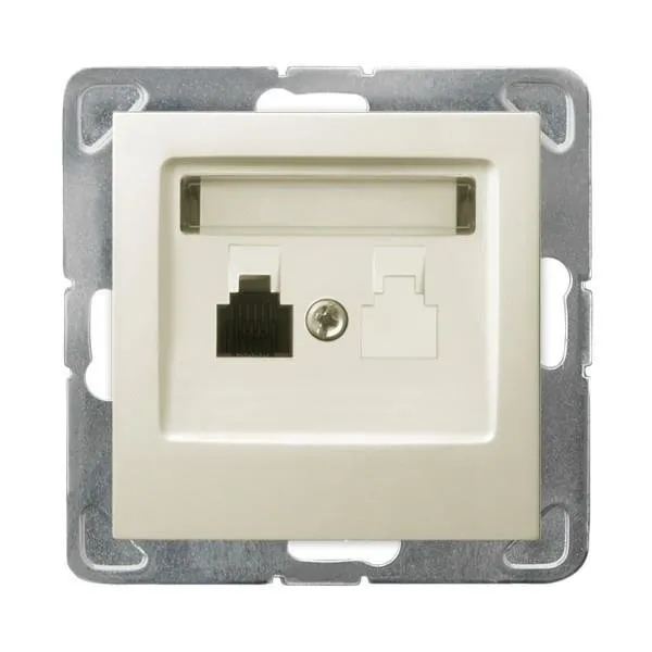 Telefonsteckdose 1-fach ecru Ospel Impression GPT-1Y/m/27