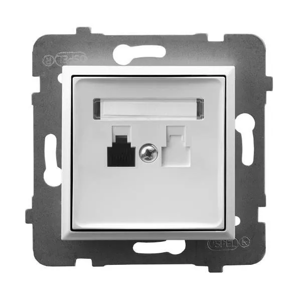 Telefonsteckdose 1-fach weiss Ospel Aria GPT-1U/m/00