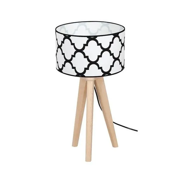 Tischlampe Stehlampe Nachtlicht 1x E27 weiß schwarz rund Milagro PIERRE WHITE MLP4410