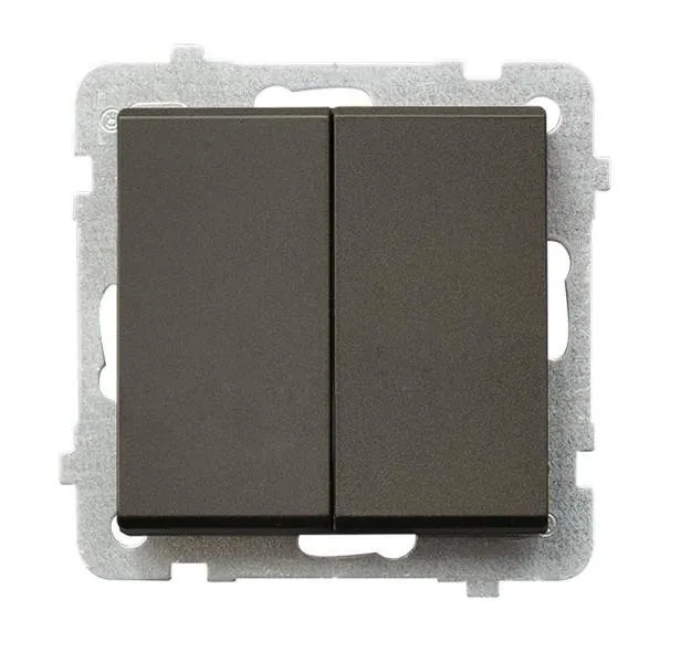 Treppenschalter + unipolar Schokoladen metallic Ospel Sonata ŁP-9R/m/40